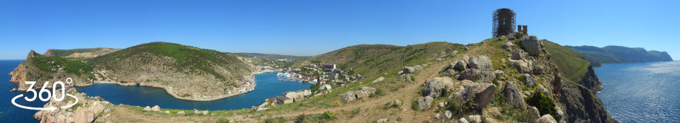 Панорама 360 гр. Вид на Балаклаву с Крепостной горы