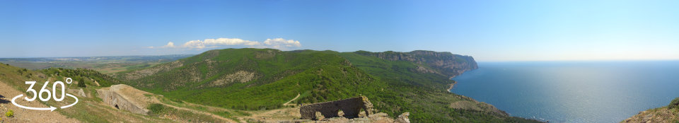 Форт Южный, вид на Балаклавские горы
