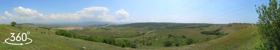 Караньская долина, вид на село Флотское