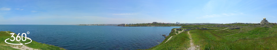Панорамный вид на Севастополь с мыса Владимира