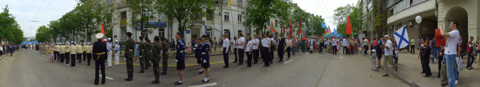 Колонна учеников средних школ, Белорусская община Севастополя