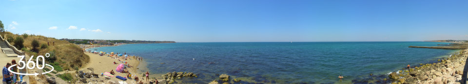 Панорама 360 гр. Вид на пляжи Учкуевки