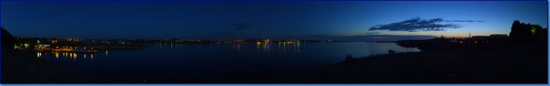 Вид Севастопольскую бухту с мыса Кордон на закате