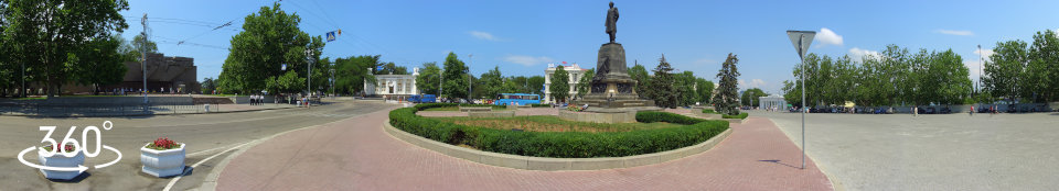 Панорама 360 градусов. Площадь Нахимова после реконструкции